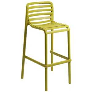 Nardi Žlutá plastová zahradní barová židle Doga 75 cm
