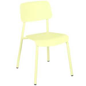 Citronově žlutá hliníková zahradní židle Fermob Studie