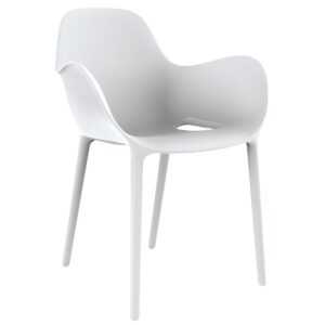VONDOM Bílá plastová jídelní židle SABINAS