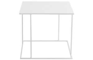 Nordic Design Bílý kovový konferenční stolek Valter 50 x 50 cm