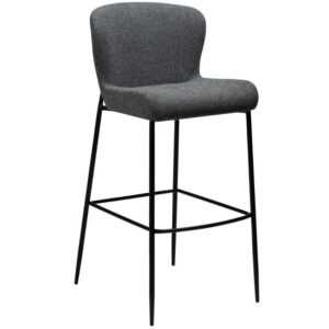 ​​​​​Dan-Form Šedá látková barová židle DAN-FORM Glam 78 cm