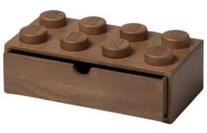 Tmavý dubový úložný box LEGO® Wood 32 x 15 cm