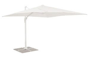 Bílý slunečník Bizzotto Vega 300 x 300 cm